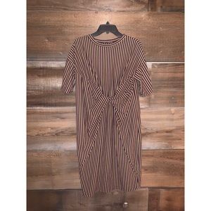 Zara trafaluc midi stripped dress